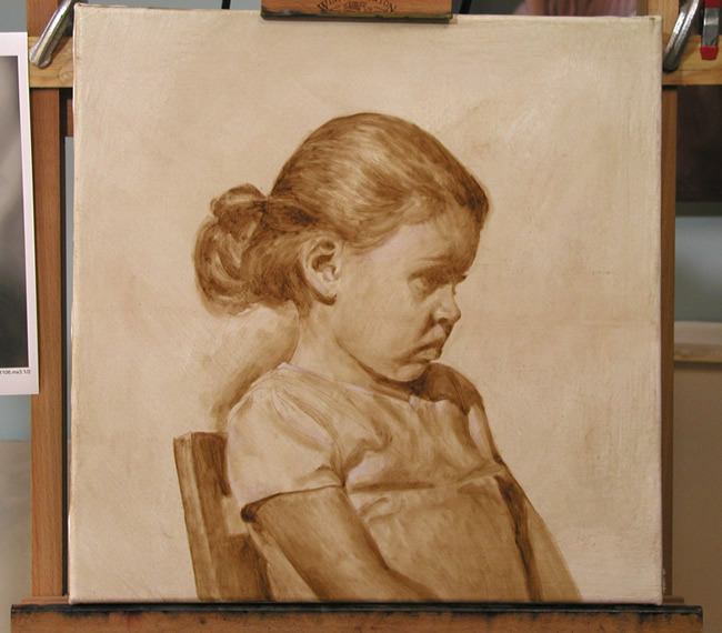 retrato al oleo tutorial por Alan Dingman